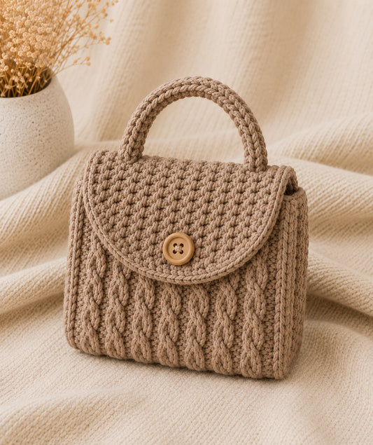 Handcrafted Knit Mini Purse for Girls