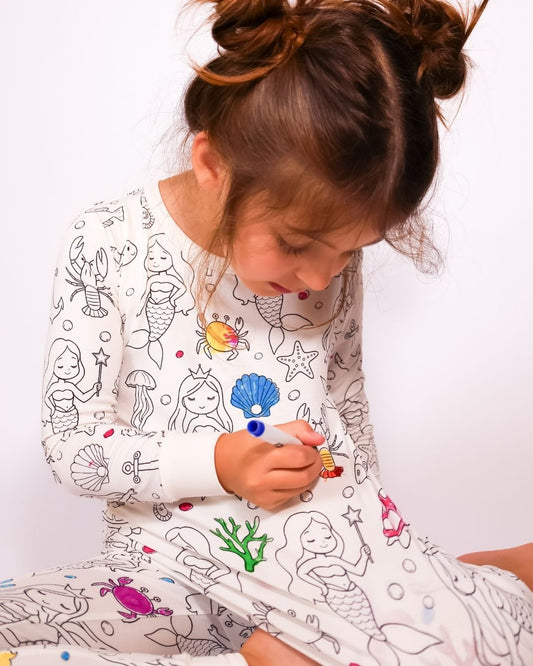 Mermaid Colorable Pajamas