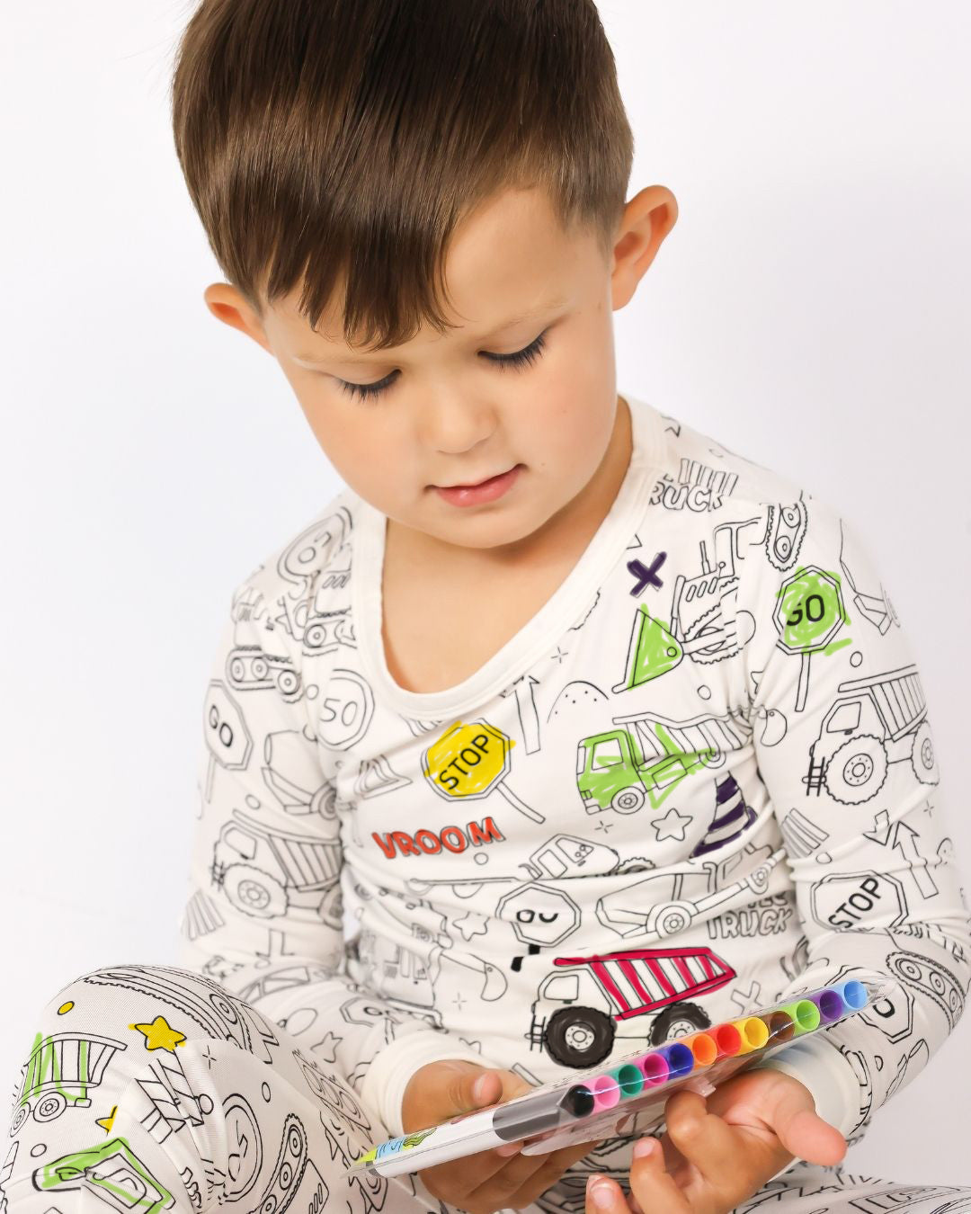 Vehicle Colorable Pajamas