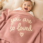 Personalized Handmade Knit Baby Blanket