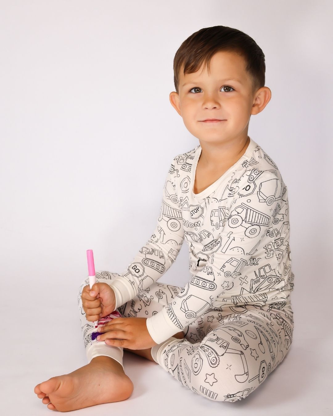 Vehicle Colorable Pajamas