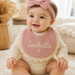Handmade Floral Baby Bib & Bow Set