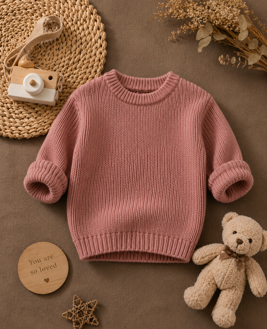 Personalized Handmade Knit Baby Sweater