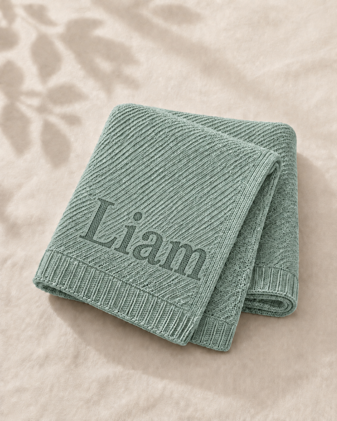 Personalized Handmade Knit Baby Blanket
