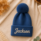 Personalized Pom Pom Baby Beanie