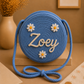Personalized Handmade Round Crossbody Kids Bag