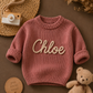 Personalized Handmade Knit Baby Sweater