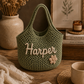 Personalized Handmade Crochet Kids Tote Bag