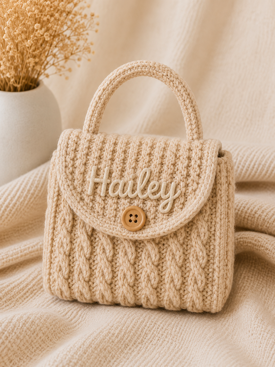 Handcrafted Knit Mini Purse for Girls