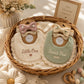Handmade Floral Baby Bib & Bow Set