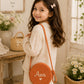 Personalized Handmade Round Crossbody Kids Bag