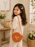 Personalized Handmade Round Crossbody Kids Bag